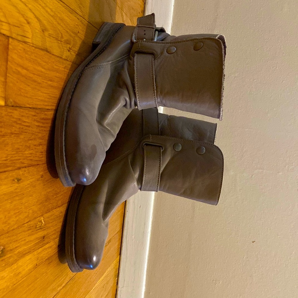 Biza grey moto boots, size 40 (9).